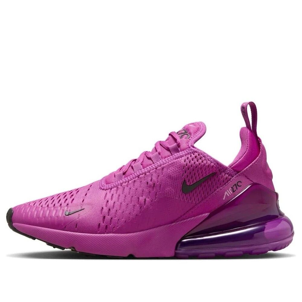 Size 9 Nike Air Max 270 Hot Fuchsia Purple Womens Athletic Shoes AH6789-501
